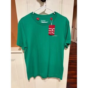 New Esprit New York Green Crew Neck Short Sleeve T-Shirt Womens Top
